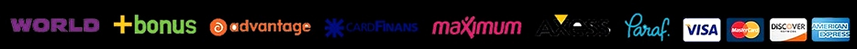 World Bonus Advantage Maximum Axess Paraf Visa Mastercard kartları